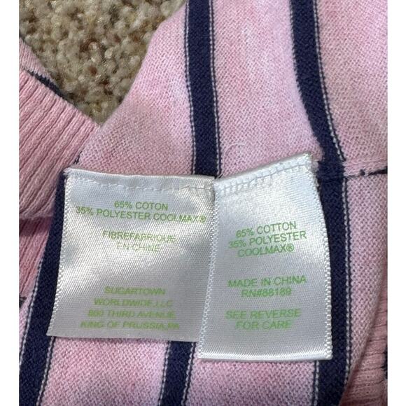Lilly Pulitzer long sleeve, Pink & blue striped Sweater, size small - Picture 8 of 12
